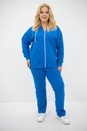 Trening dama marimi mari cu fermoar si gluga 8139