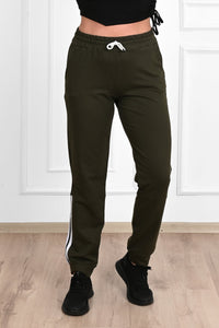 Pantalon dama marimi mari de trening cu dungi 9046