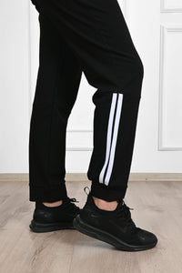 Pantalon dama marimi mari de trening cu dungi 9046