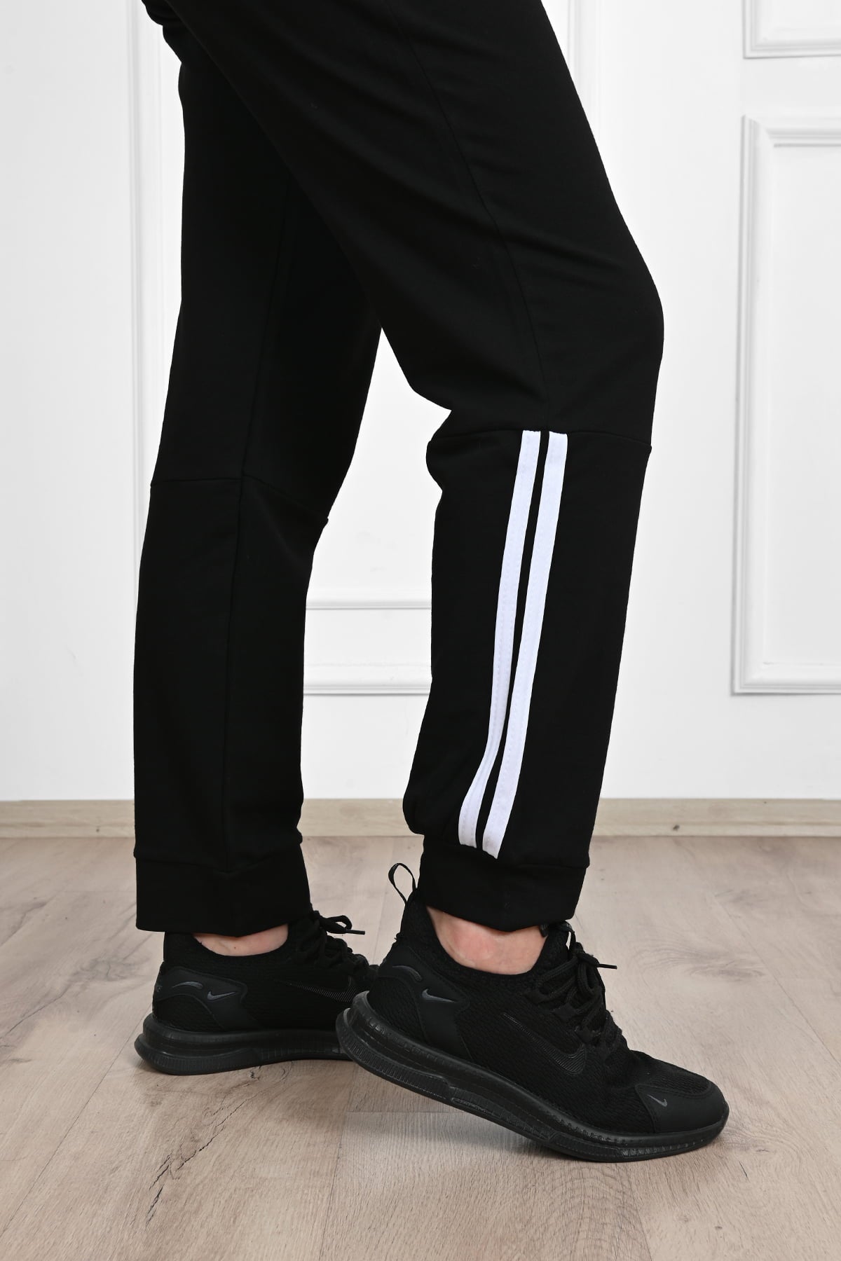 Pantalon dama marimi mari de trening cu dungi 9046