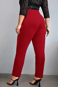 Pantaloni dama marimi mari cu nasturi PTS002