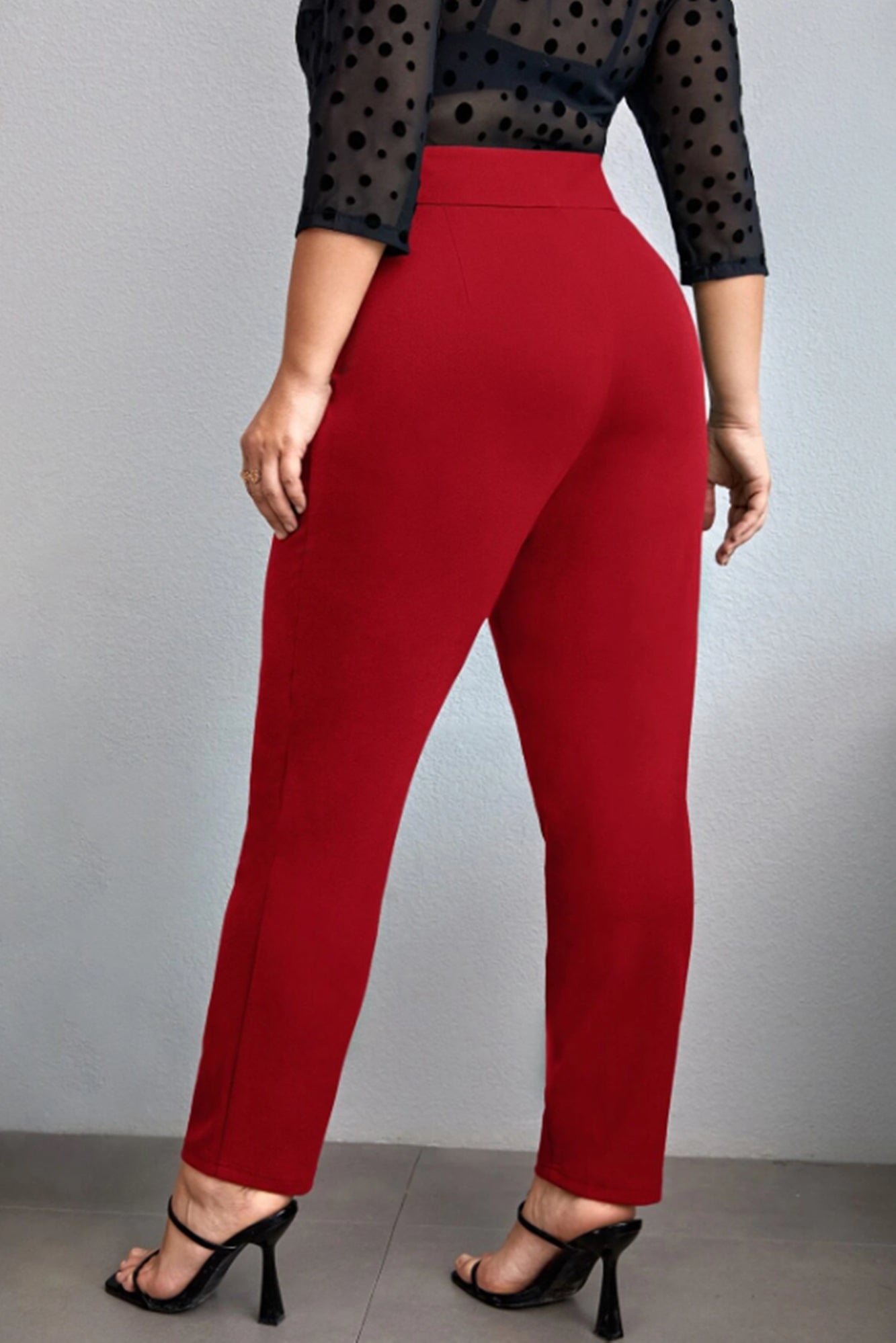 Pantaloni dama marimi mari cu nasturi PTS002