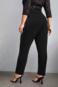 Pantaloni dama marimi mari cu nasturi PTS002