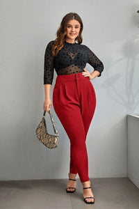 Pantaloni dama marimi mari cu nasturi PTS002