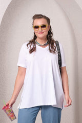 Tricou dama marimi mari despicat 1296-23